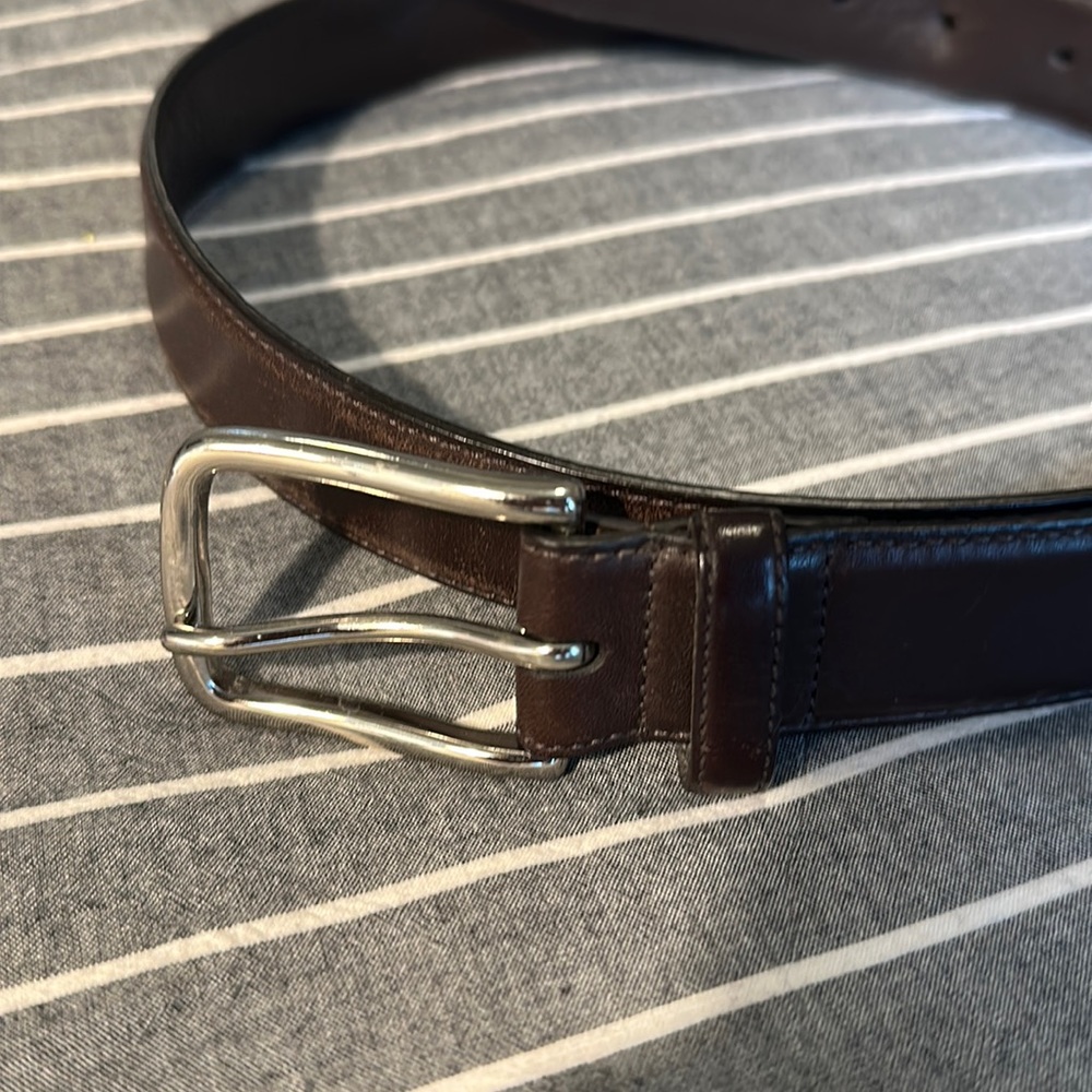 Coach brown leather belt 36”